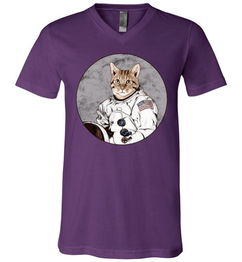 Cat Astronaut V-Neck