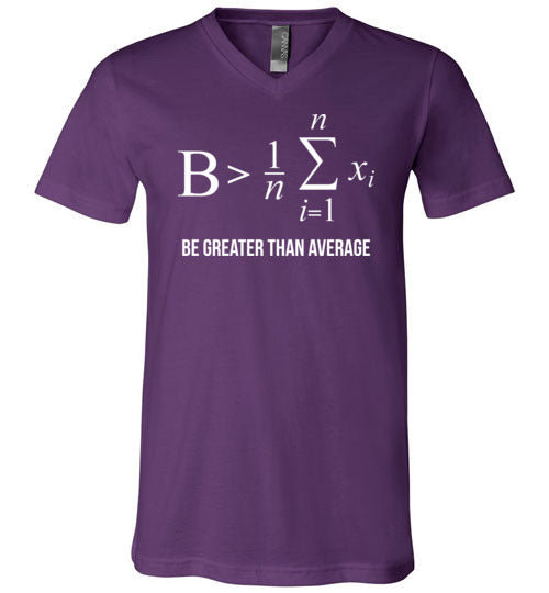 Be Greater Than Average Math V-Neck