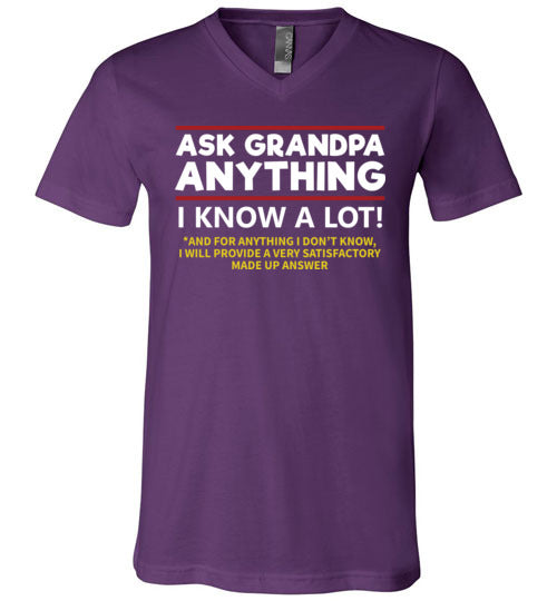 Ask Grandpa Anything V-Neck