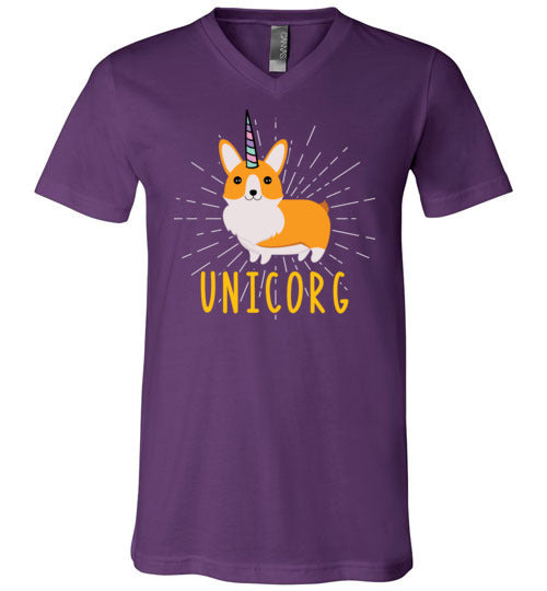 Unicorn Corgi Unicorg V-Neck