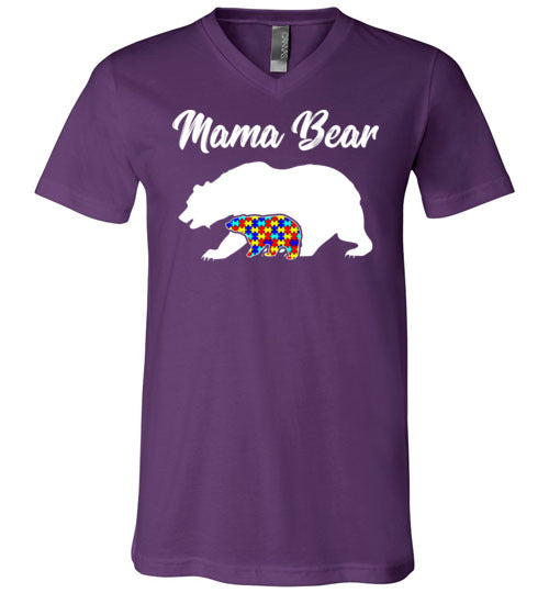Autism Mama Bear V-Neck