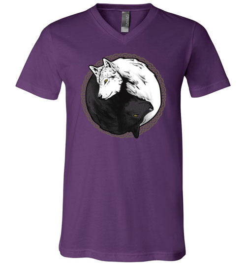 Wolf Yin Yang V-Neck