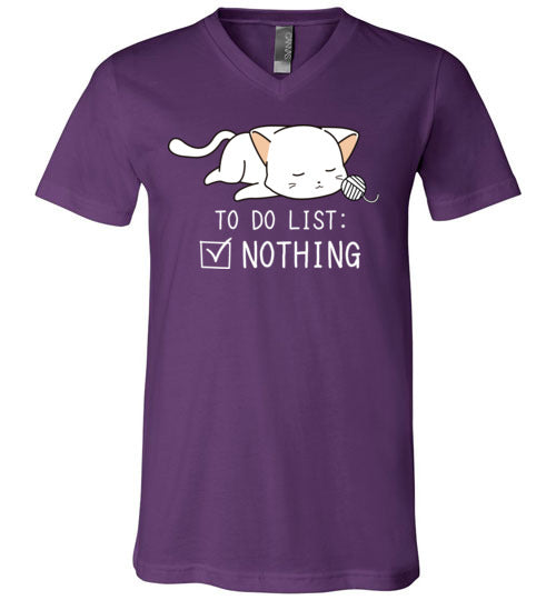 Cat To Do List Nothing V-Neck