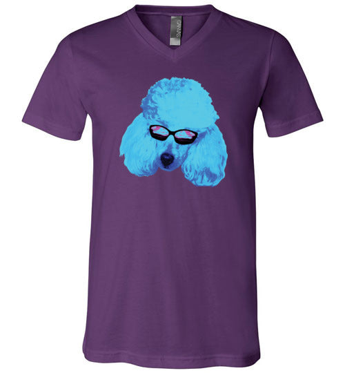 Poodle Neon Face V-Neck