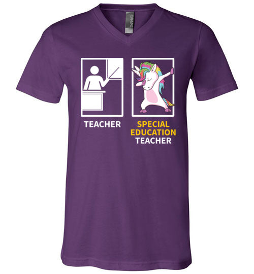 Special Education Teacher Dabbing V-Neck