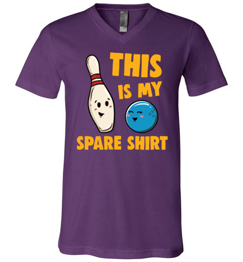 Bowling This Is My Spare Shirt V-Neck