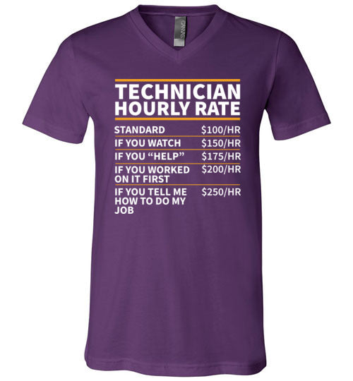 Technician Hourly Rate V-Neck