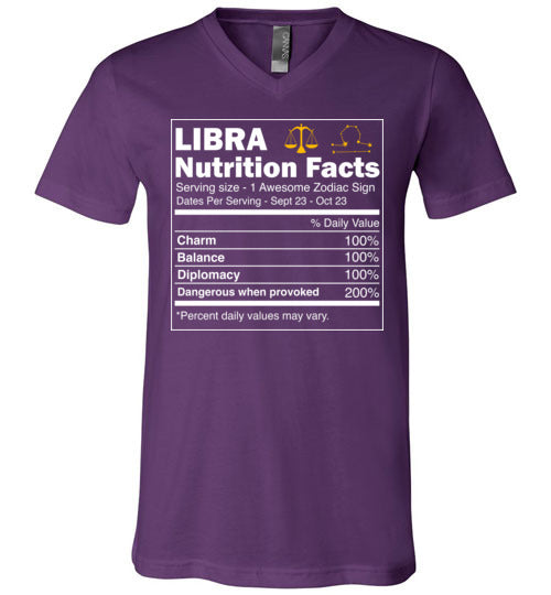Zodiac Libra Nutrition Facts V-Neck