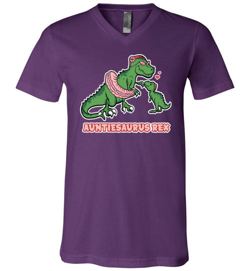 Auntiesaurus Rex V-Neck