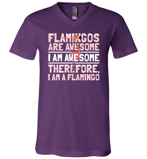 Flamingos Are Awesome V-Neck