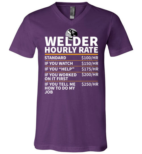 Welder Hourly Rate V-Neck