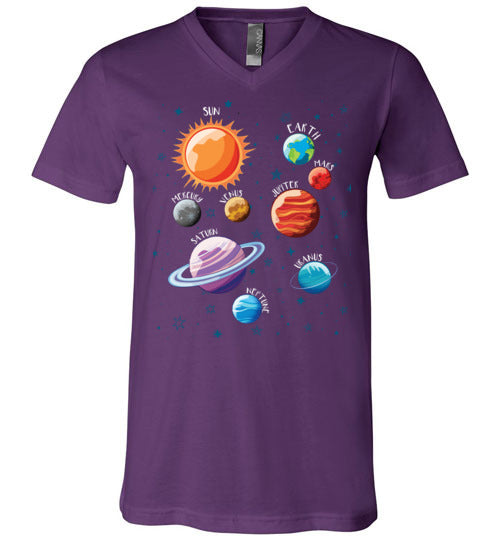Solar System Planets V-Neck