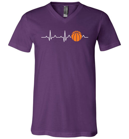 Basketball Heartbeat V-Neck
