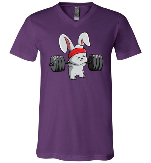 Bunny Rabbit Workout Weightlifting V-Neck