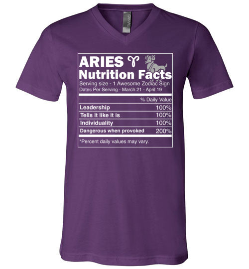 Aries Nutrition Facts V-Neck