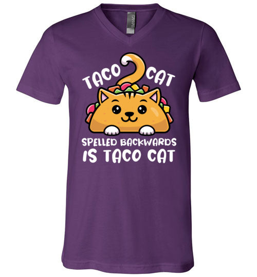 Taco Cat Spelled Backwards V-Neck