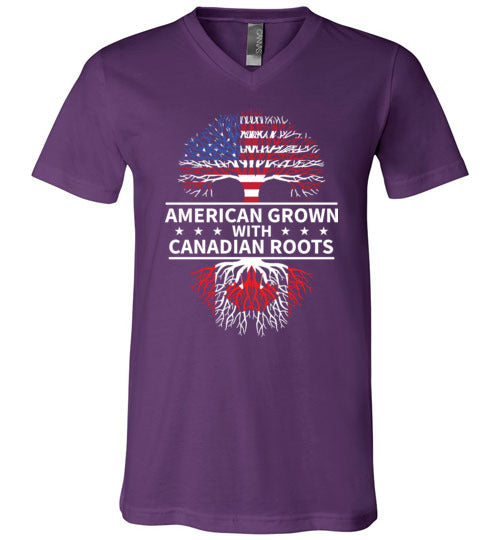 American Grown With Canadian Roots V-Neck