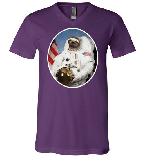 Sloth Astronaut V-Neck