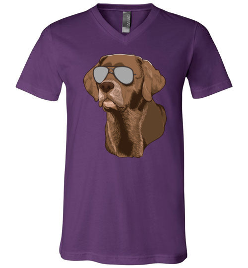 Chocolate Lab Sunglasses V-Neck