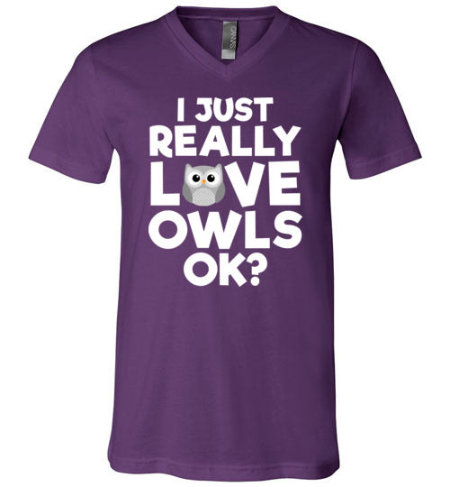 Just Really Love Owls V-Neck