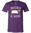 Books And Wine V-Neck