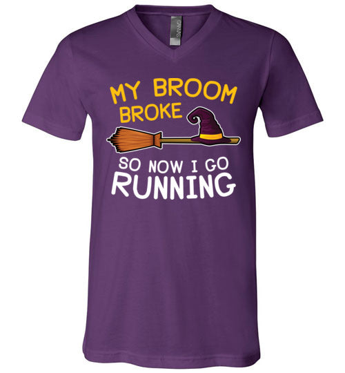 Broom Broke Running V-Neck