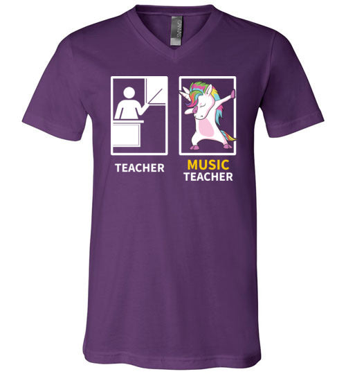 Dabbing Music Teacher V-Neck