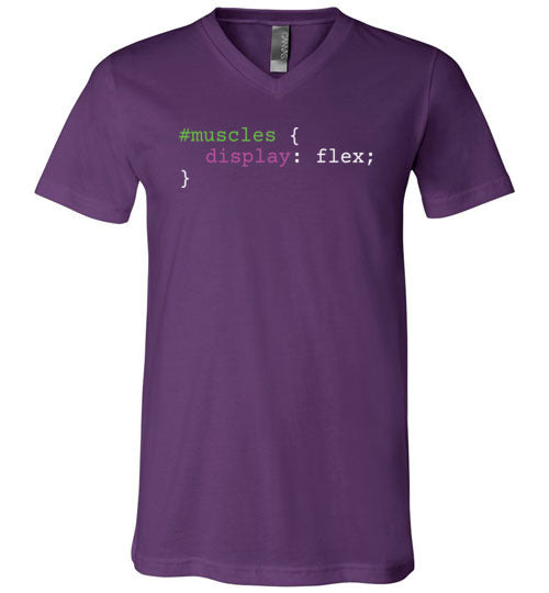 Muscles Coding Flex Gym CSS V-Neck
