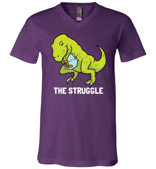 T-Rex Cookies Struggle V-Neck
