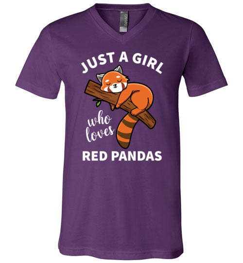 Just a girl who loves Red Pandas V-Neck