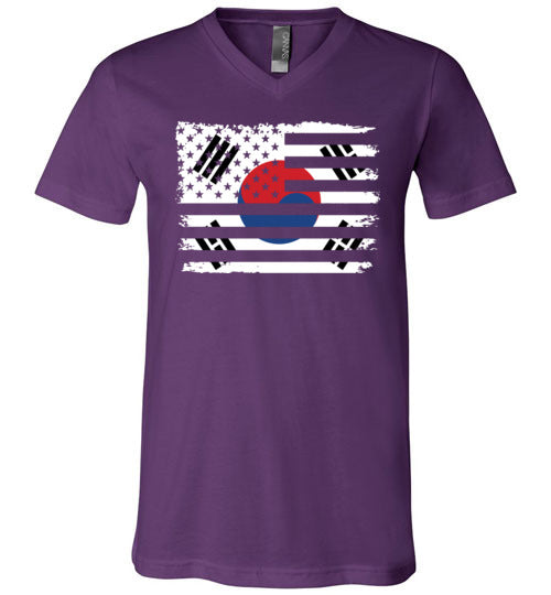 South Korean American Flag V-Neck