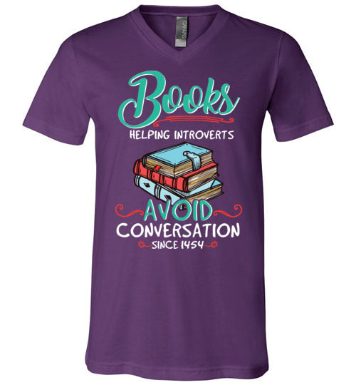 Books Helping Introverts V-Neck