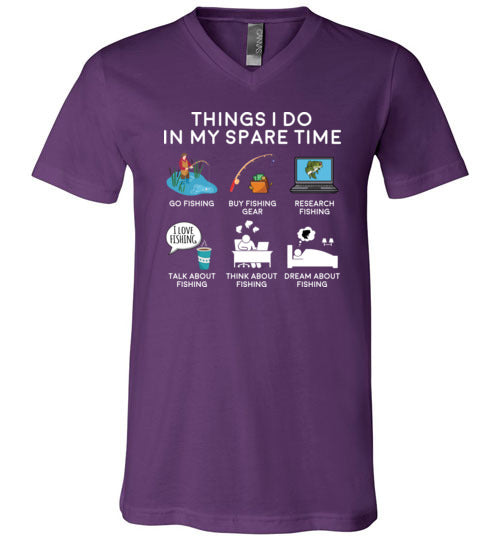 Things I Do In My Spare Time Fishing V-Neck