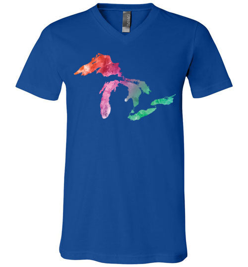 Great Lakes Watercolor V-Neck