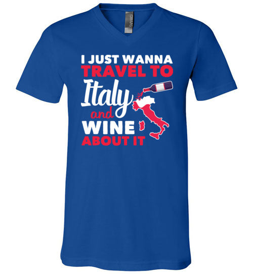 Italy Wine Travel V-Neck