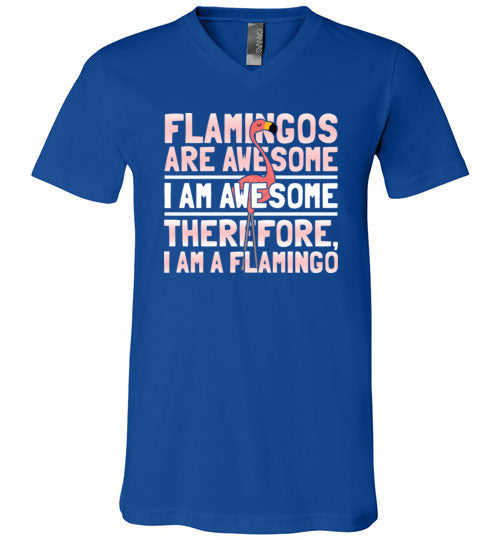 Flamingos Are Awesome V-Neck