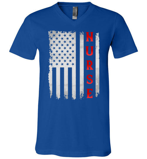 Nurse American Flag V-Neck