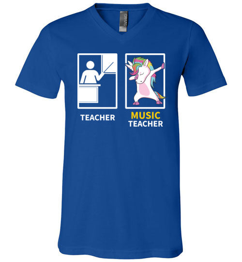 Dabbing Music Teacher V-Neck