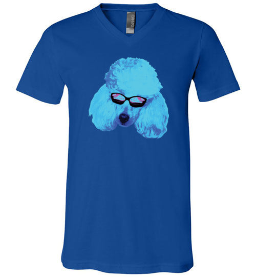 Poodle Neon Face V-Neck