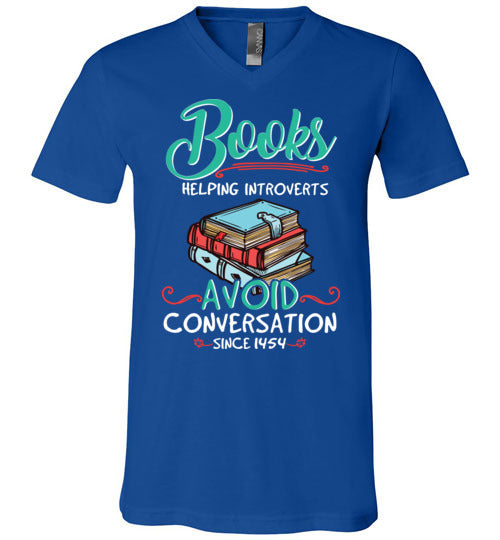 Books Helping Introverts V-Neck