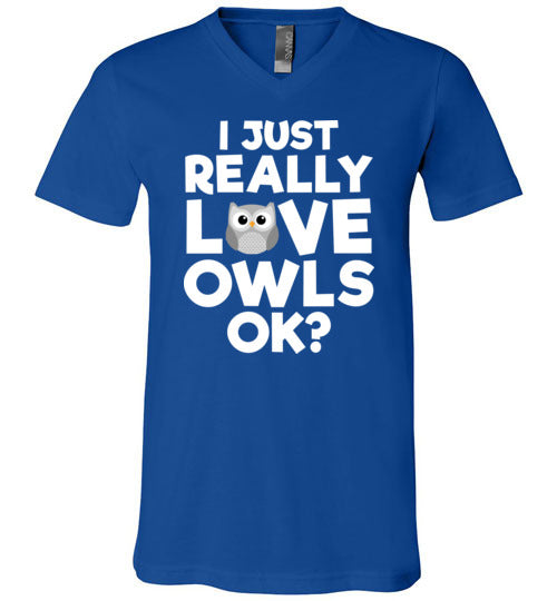 Just Really Love Owls V-Neck