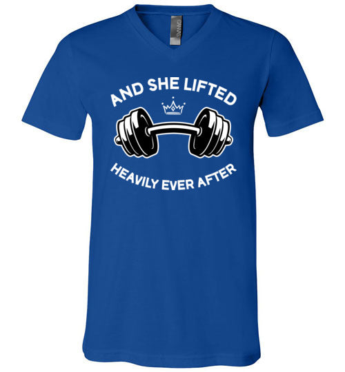 She Lifted Heavily Ever After V-Neck