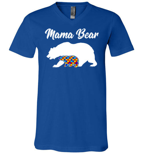 Autism Mama Bear V-Neck