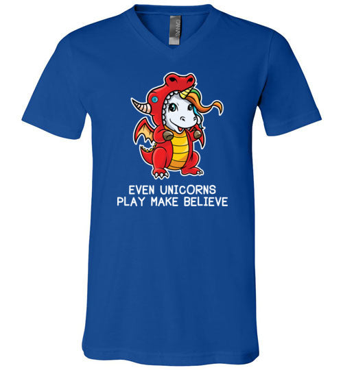 Even Unicorns Play Make Believe V-Neck