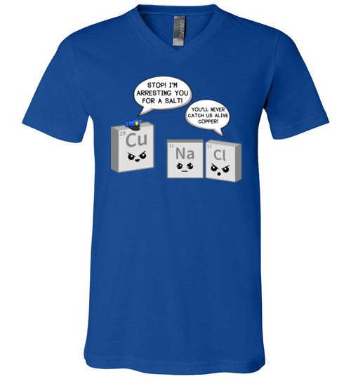 Periodic Table Salt And Copper V-Neck