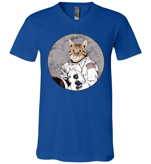 Cat Astronaut V-Neck
