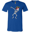 Pirate Dabbing Skeleton V-Neck