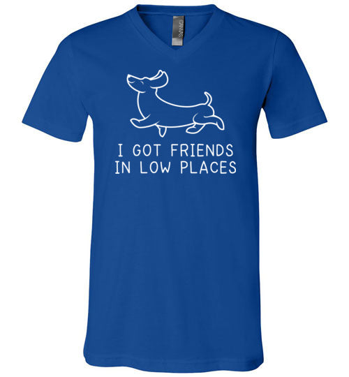 Dachshund Friends Low Places V-Neck
