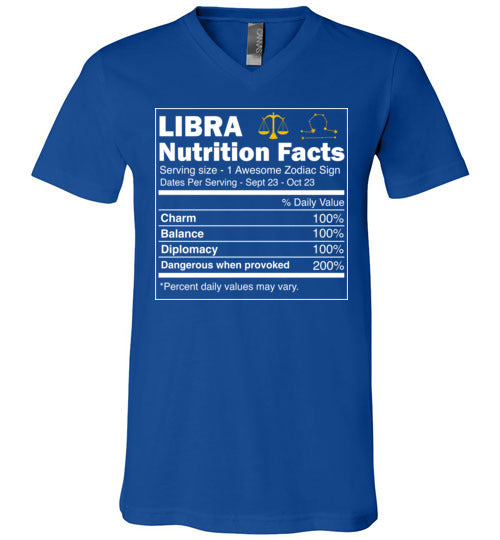 Zodiac Libra Nutrition Facts V-Neck