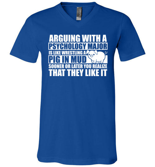 Psychology Major Pig In Mud V-Neck